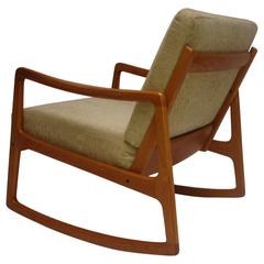 Danish Teak Rocking Chair by Ole Wanscher for France & Son, Denmark