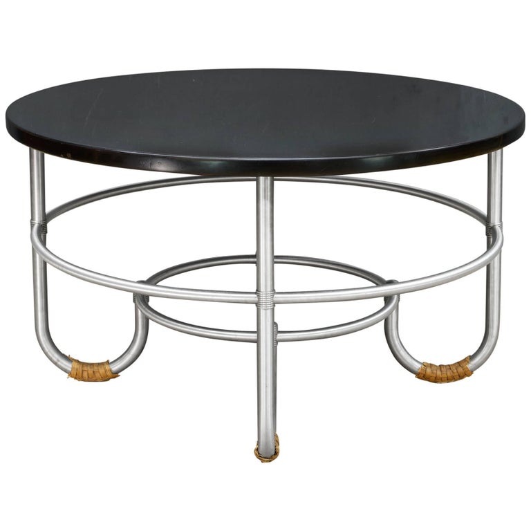 1930s Nyc Art Deco Warren Mcarthur Machine Age J Leg Coffee Table Mid Century For Sale At 1stdibs