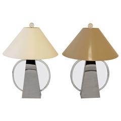 Pair of Signed "Aurora" Table Lamps by Chapman