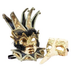 Original Contemporary Ca'Macan Venetian Masks in papier-mâché technic