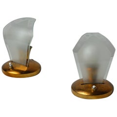 Coppia di lampade da tavolo italiane moderne di metà secolo