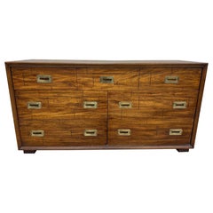 Vintage Lane Campaign Style Walnut Dresser
