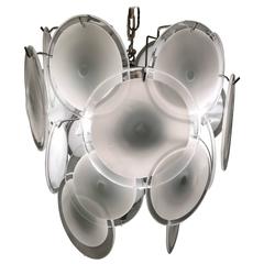 Adorable Vistosi Disc Murano Chandelier, 1970s 12