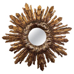 Vintage Petite Sunburst Mirror