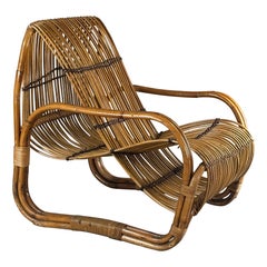 Poltrona in vimini, Italia, Años 60