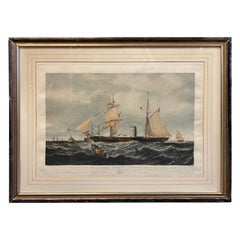 This View of Her Majesty's Steam Frigate 'Cyclops', Aquatint Print by Ackermann