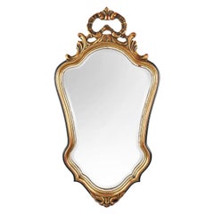 20th Century Baroque style mirror in carved and gilded wood, Belgium