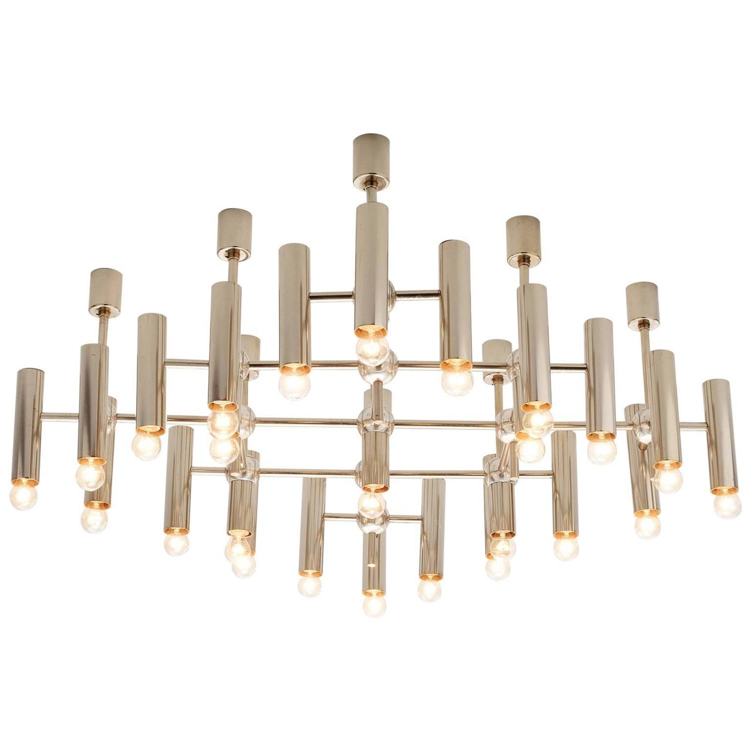 Large Chandelier in Steel For Sale at 1stdibs