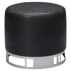 Escape Stool, in Stainless Steel and Leather, Handcrafted in Portugal by Duistt