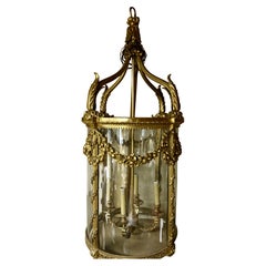 palatial lantern in bronze and glass louis XVI style