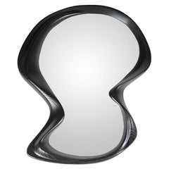 Rose wall Mirror in Ebony stain on Ash wood by Amorph