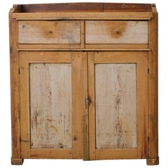Antique Early 19th Century Original Unusually Small Sideboard in Folk Art