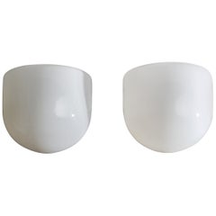 Danish Designer, Sizable Flush Mounts, Glass, Denmark, 1930s