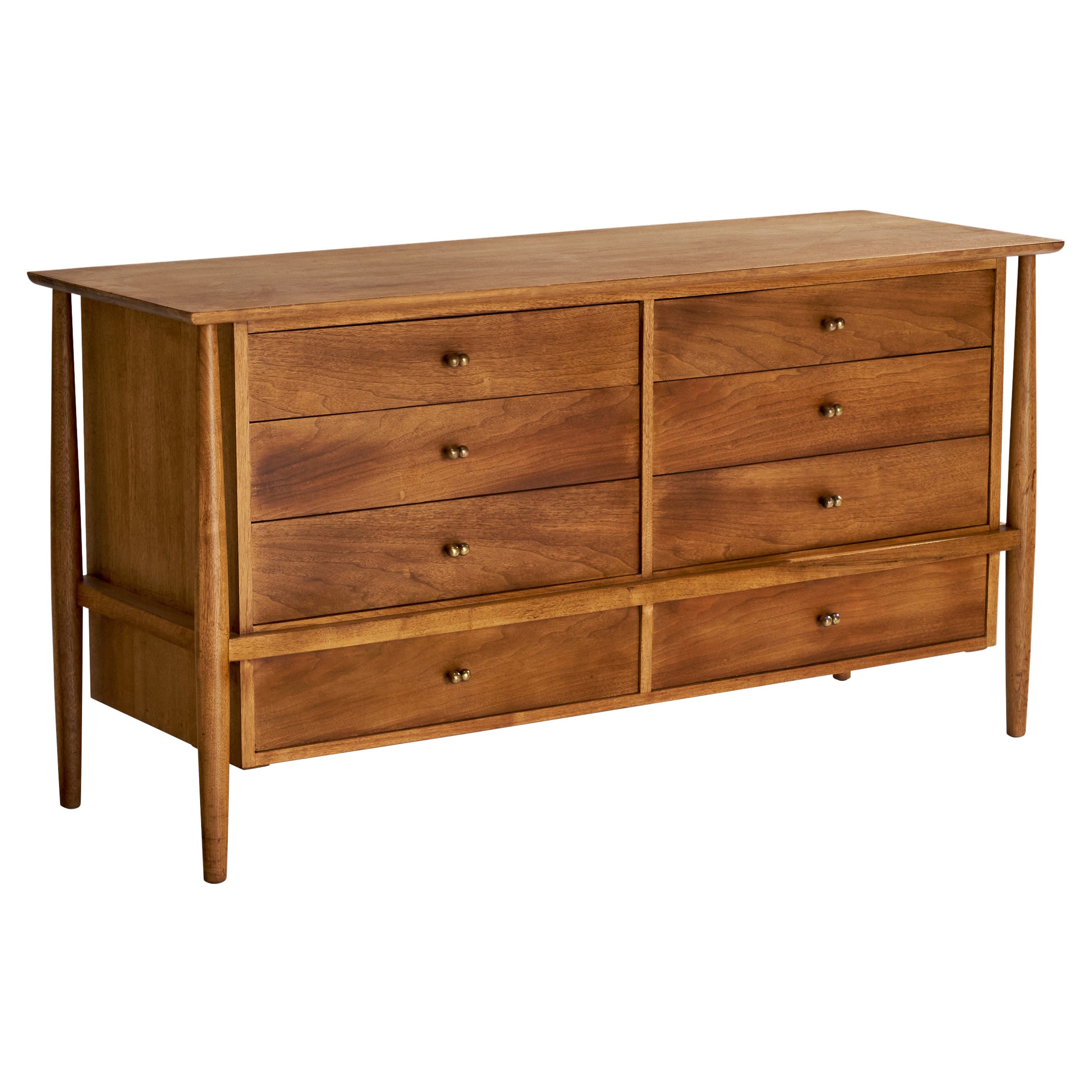 Mount Airy, Dresser, Walnut, Brass, USA, 1950s