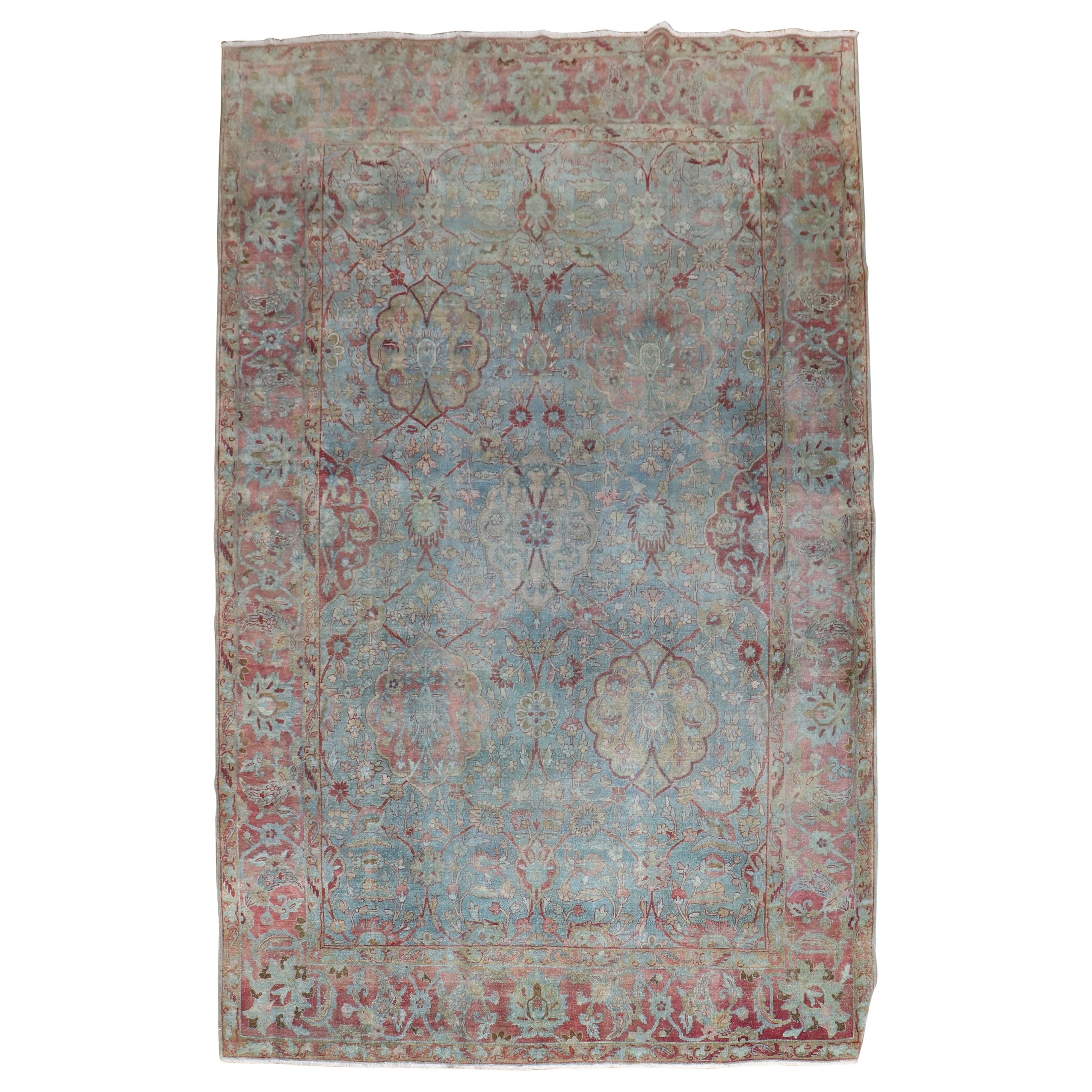 Zabihi Collection Antique Persian Yazd Carpet