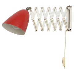 Early Edition Hala Style Industrial Wall Mount Scissor Wall in Red and White