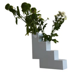 Italian ceramic geometric vase by artist Jenna Basso Pietrobon