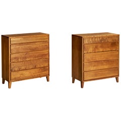 Vintage Leslie Diamond, Chests of Drawers, Maple, USA, 1950s