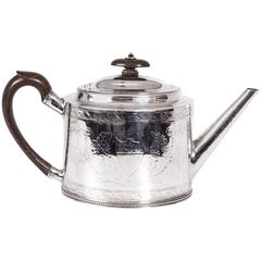 Antique Hester Bateman Sterling Silver Teapot Pot, 1783