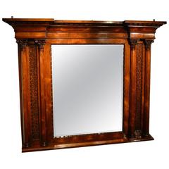 Rosewood Late Regency/William IV Period Console/Over-Mantle Mirror