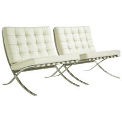 Mies Van Der Rohe Pair of Barcelona Chairs
