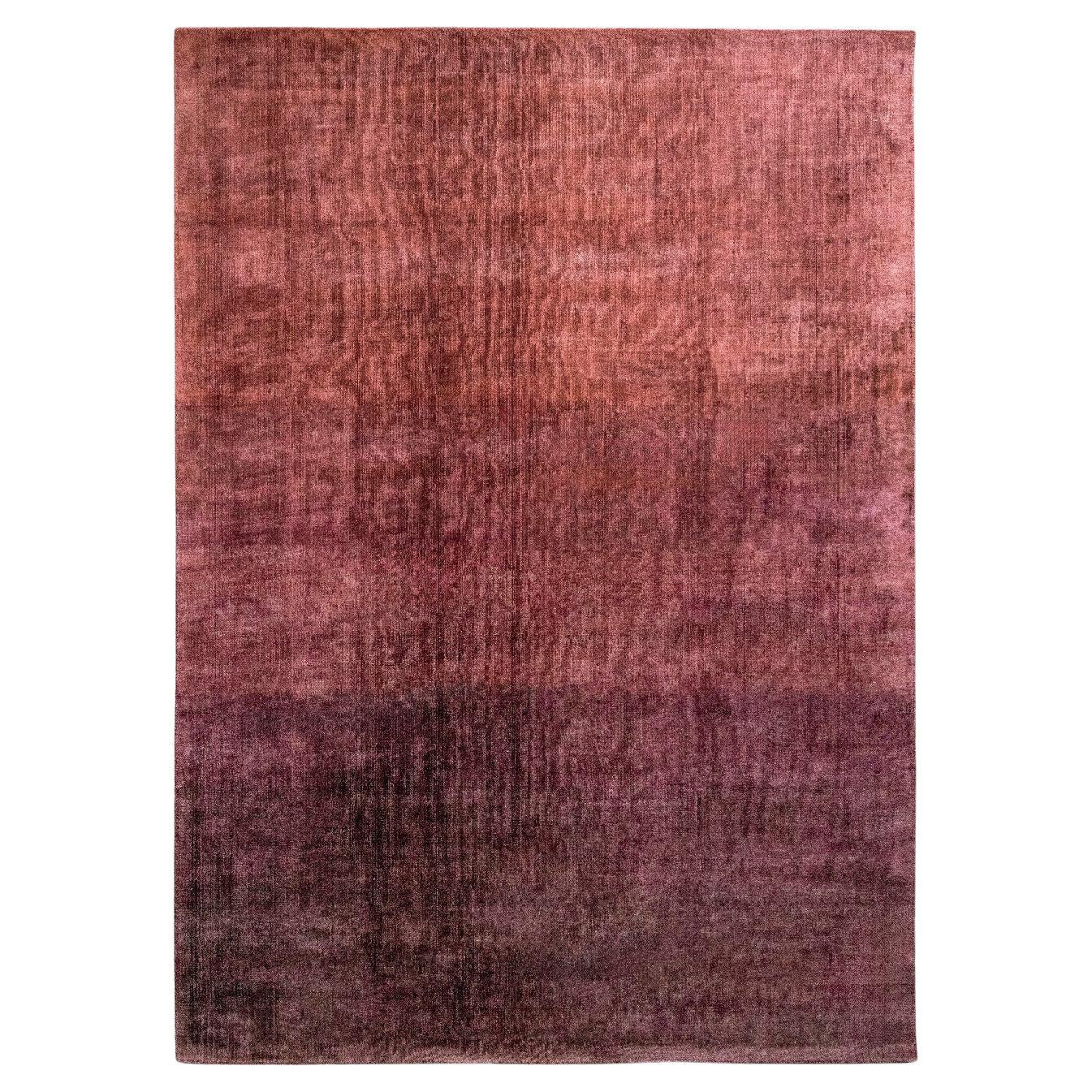 Tappeto viscosa sostenibile rosso rubino magenta by Deanna Comellini 300x400 cm