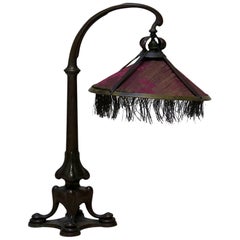 Solid Bronze Art Nouveau Table Lamp France, circa 1900
