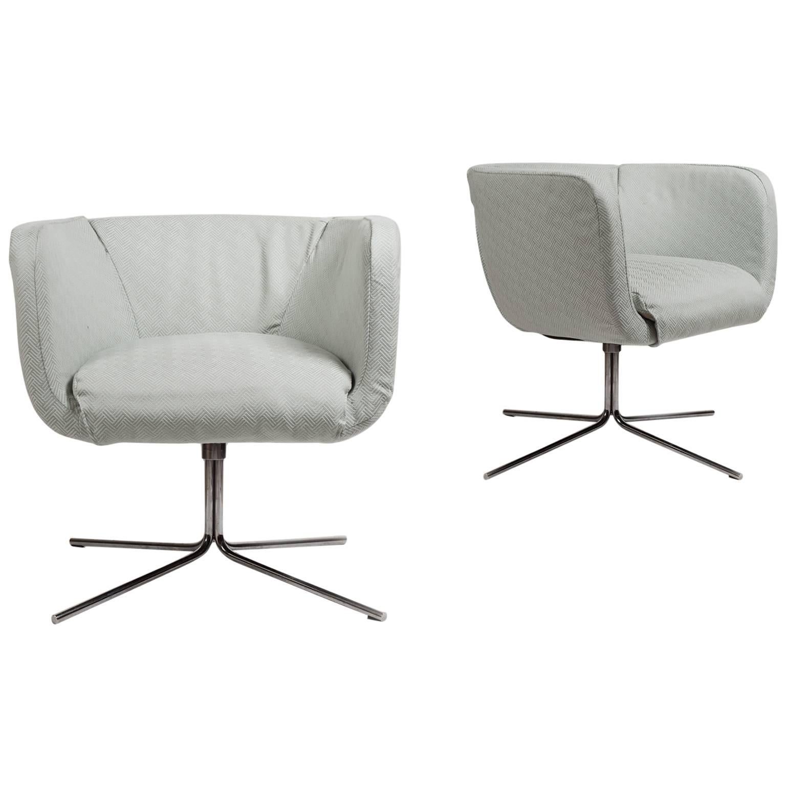 20th Century Pair of Swivel Chairs by Piero Lissoni