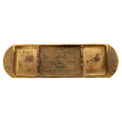 Tiffany Studios New York Adam Bronze Doré Pen Tray