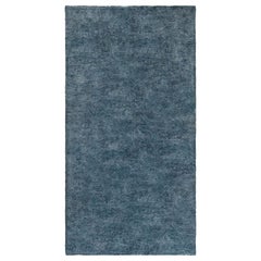 Doris Leslie Blau Midcentury French Modern Blue Handmade Wool Rug