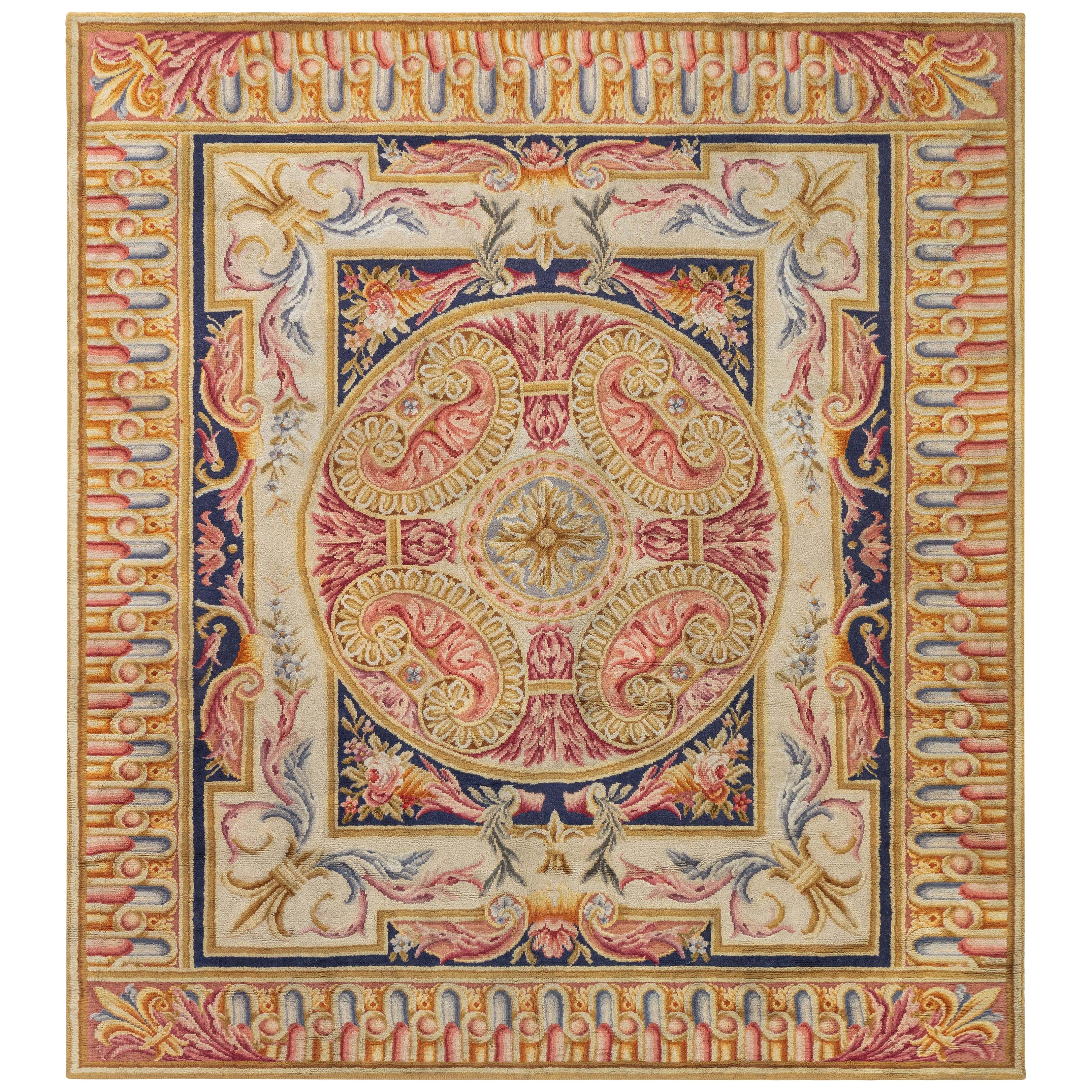 Doris Leslie Blau Antique Savonnerie Hand Knotted Wool Carpet