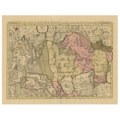 Alte Karte des Niederbistums Münster (1726-1750) von Sanson & Ottens, um 1750