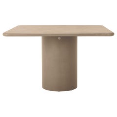 Contemporary Square Natural Plaster Table 120cm by Isabelle Beaumont