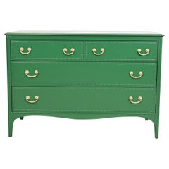 Widdicomb Antique French Regency Louis XVI Green Lacquered Dresser Chest