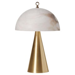 Elegant Italian Table Lamp "Fungotto" in satin brass