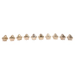 Tiffany & Co. Sterling Silver Leaf Form Nut Bowls, Set of Ten