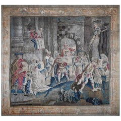 Flemish Tapestry 18th - The Swiss Guard, Pastoral Passage of the Pope - N° 1483