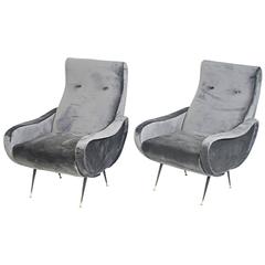 Pair of Marco Zanuso Style Lady Chairs