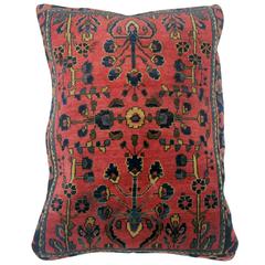 Antique Sarouk Rug Pillow