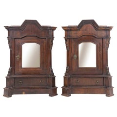 Pair of Wall Units with Door and Drawer, Italy, Early 20th Century