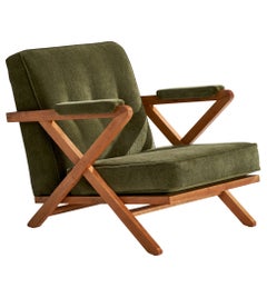 Paul Laszlo, Sedia da salotto, Oak, Velluto, USA, anni '50