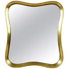 20th Century Modernist Gilt Wall Mirror Attributed to Max Welz, Austria ca.1940s