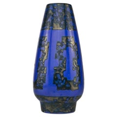 Strehla Blue Vase, italy, 1950s