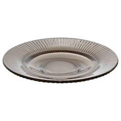 Plato de vidrio artístico vintage, años 70