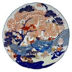 Antico piatto o ciotola da portata grande in Imari Porcelain giapponese, circa 1920.
