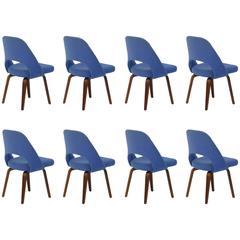 Eight Early Saarinen for Knoll #72 Chairs with Bentwood Legs