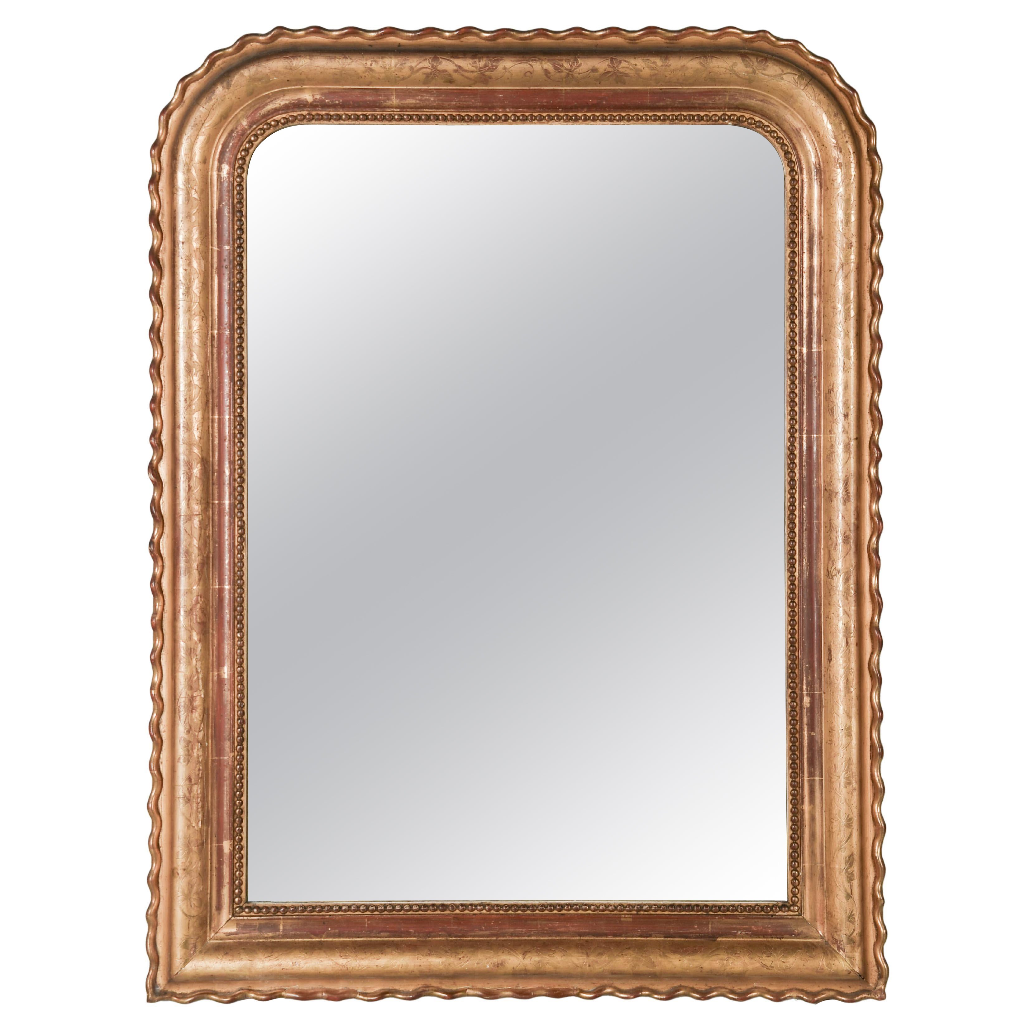 19th Century Louis Philippe French Gilded Mirror