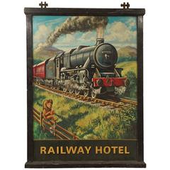 Vintage English Two-Sided Pub Sign