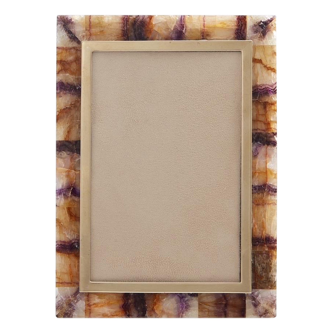 Blauer Onyx-Bilderrahmen mit John-Dekor aus der Mitte des 20. Jahrhunderts, um 1960, England
