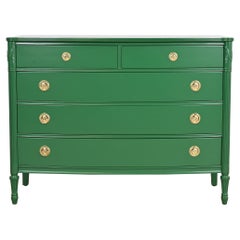 John Widdicomb Style Antique French Regency Louis XVI Lacquered Dresser Chest